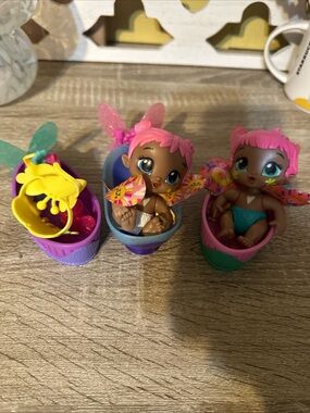 Baby Alive GloPixies Minis Sleepy Twins baby dolls 9 Pcs